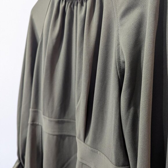 NWT Calvin Klein Olive Green Modest Fashion Dress Women's M Cottagecore - Picture 3 of 6